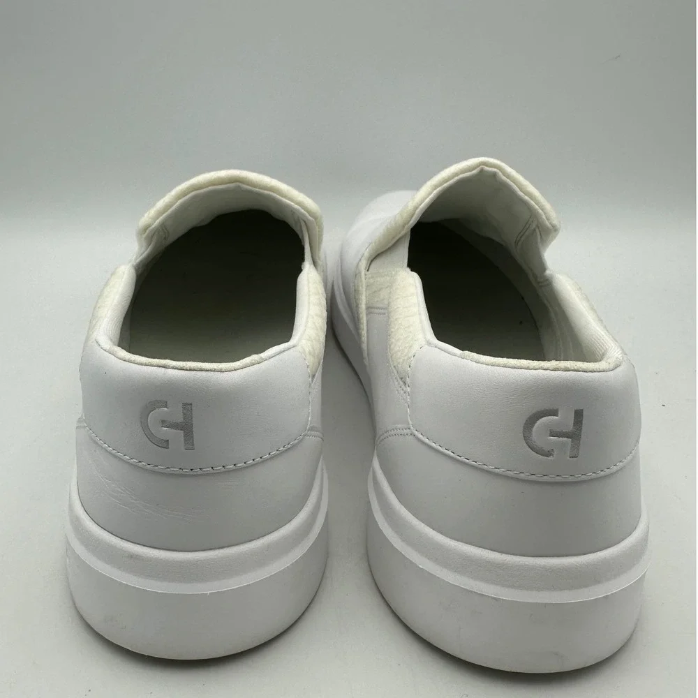 Cole Haan Grand Series‎ White Leather Slip On Sneakers Women Size 9.5 B